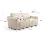 Suzie – Gerades Schlafsofa – Chenille – Beige