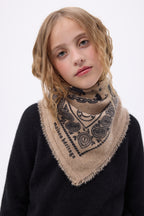 Petit Bandana Horse - Beige Crème Noir - Enfant