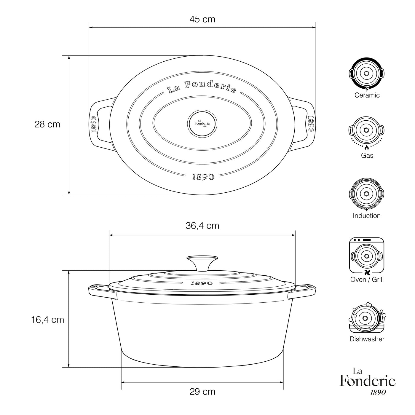 Cocotte Ovale - Crème