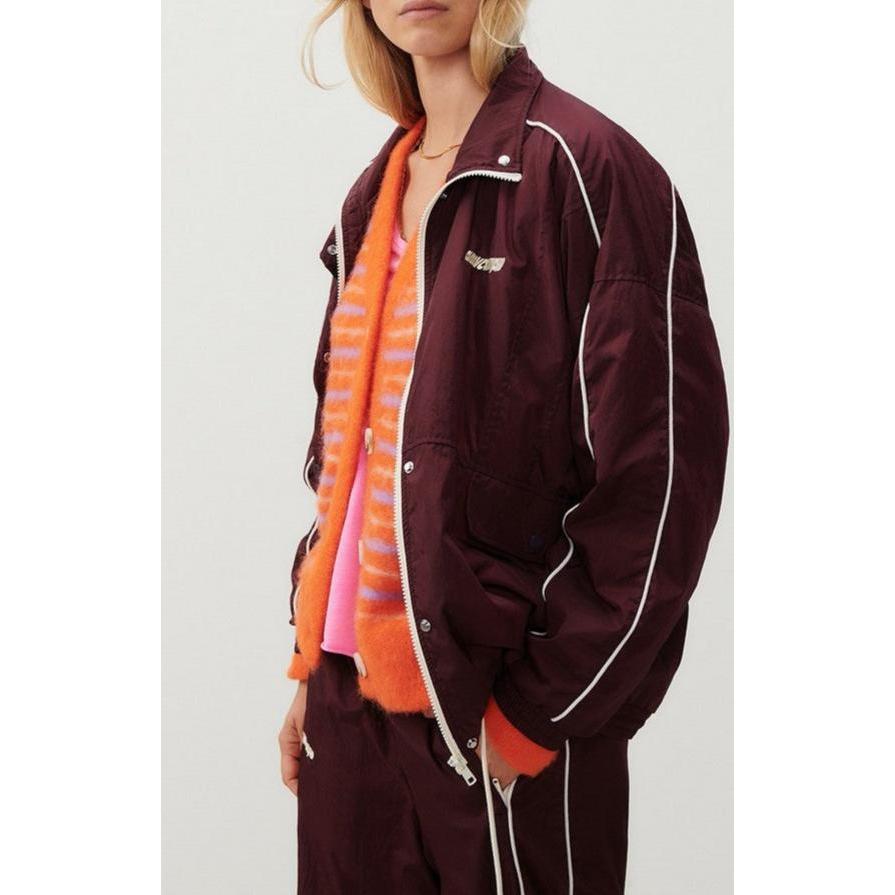 Loose Mid-Length Zip Jacket - Syrah - Women