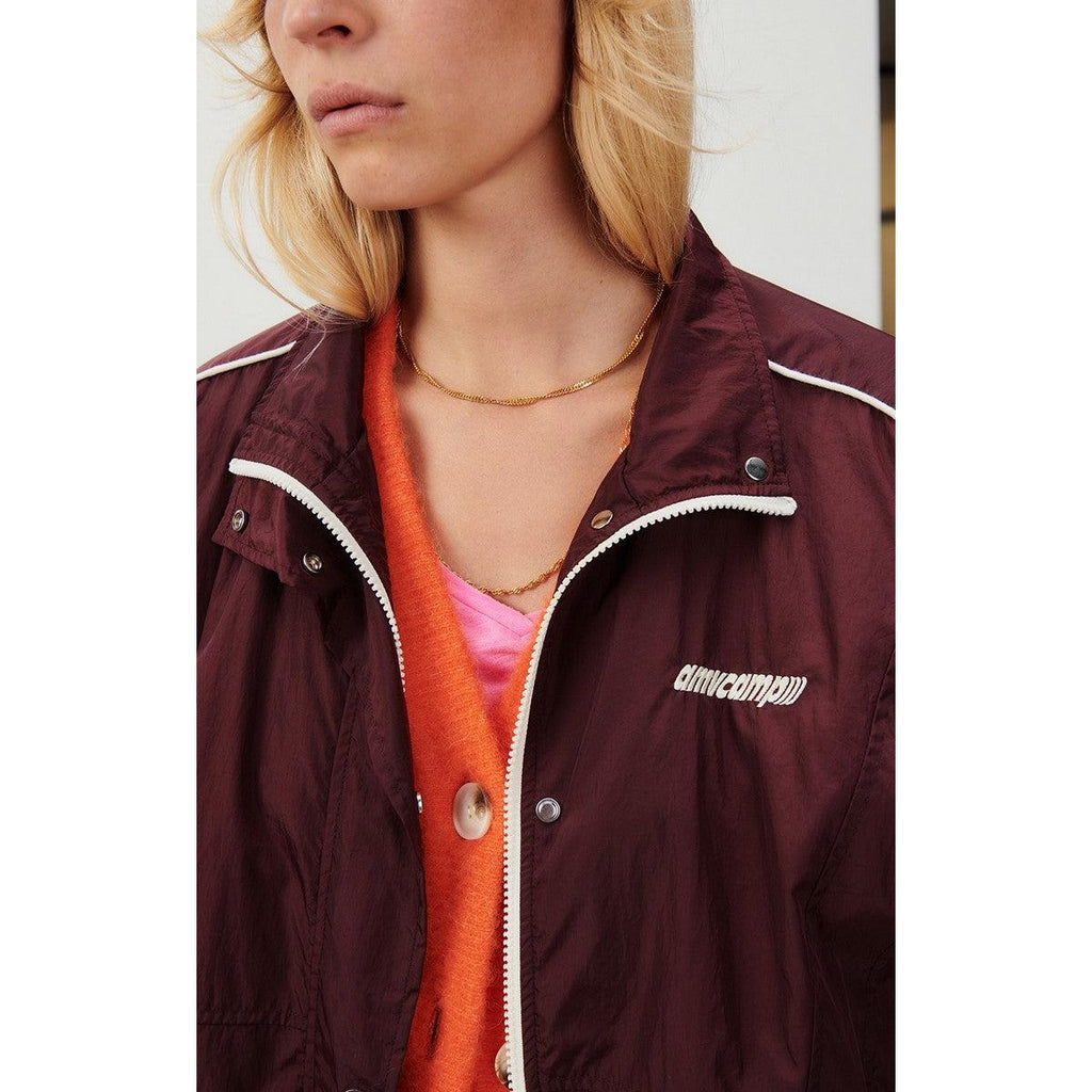Loose Mid-Length Zip Jacket - Syrah - Women