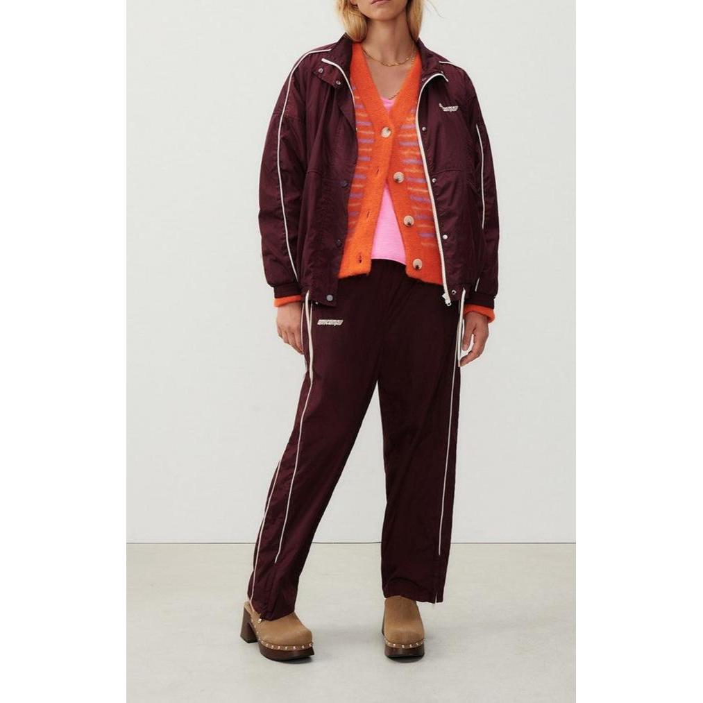 Loose Mid-Length Zip Jacket - Syrah - Women