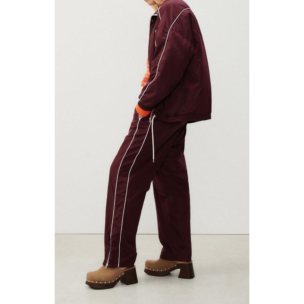 Loose Mid-Length Zip Jacket - Syrah - Women