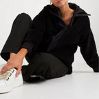 IKKS - Veste Noire Sherpa À Col Camionneur Et Capuche I.Code - Noir