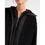 IKKS - Veste Noire Sherpa À Col Camionneur Et Capuche I.Code - Noir