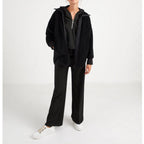 IKKS - Veste Noire Sherpa À Col Camionneur Et Capuche I.Code - Noir