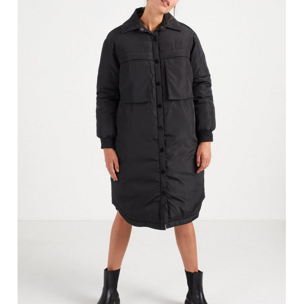 IKKS - Anorak largo negro con maxibolsillos I.Code - Negro