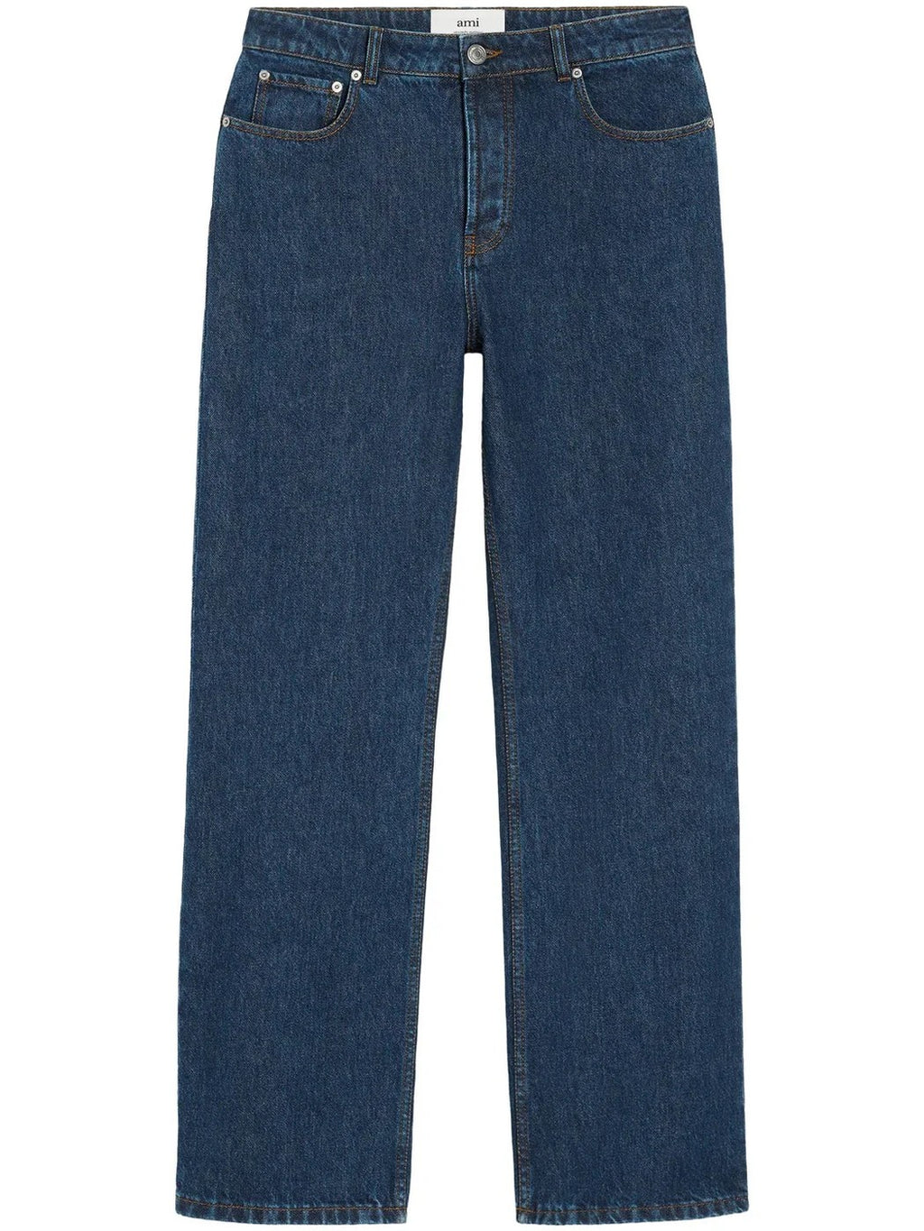 Ami Paris - Jean Bleu Coupe Large En Coton