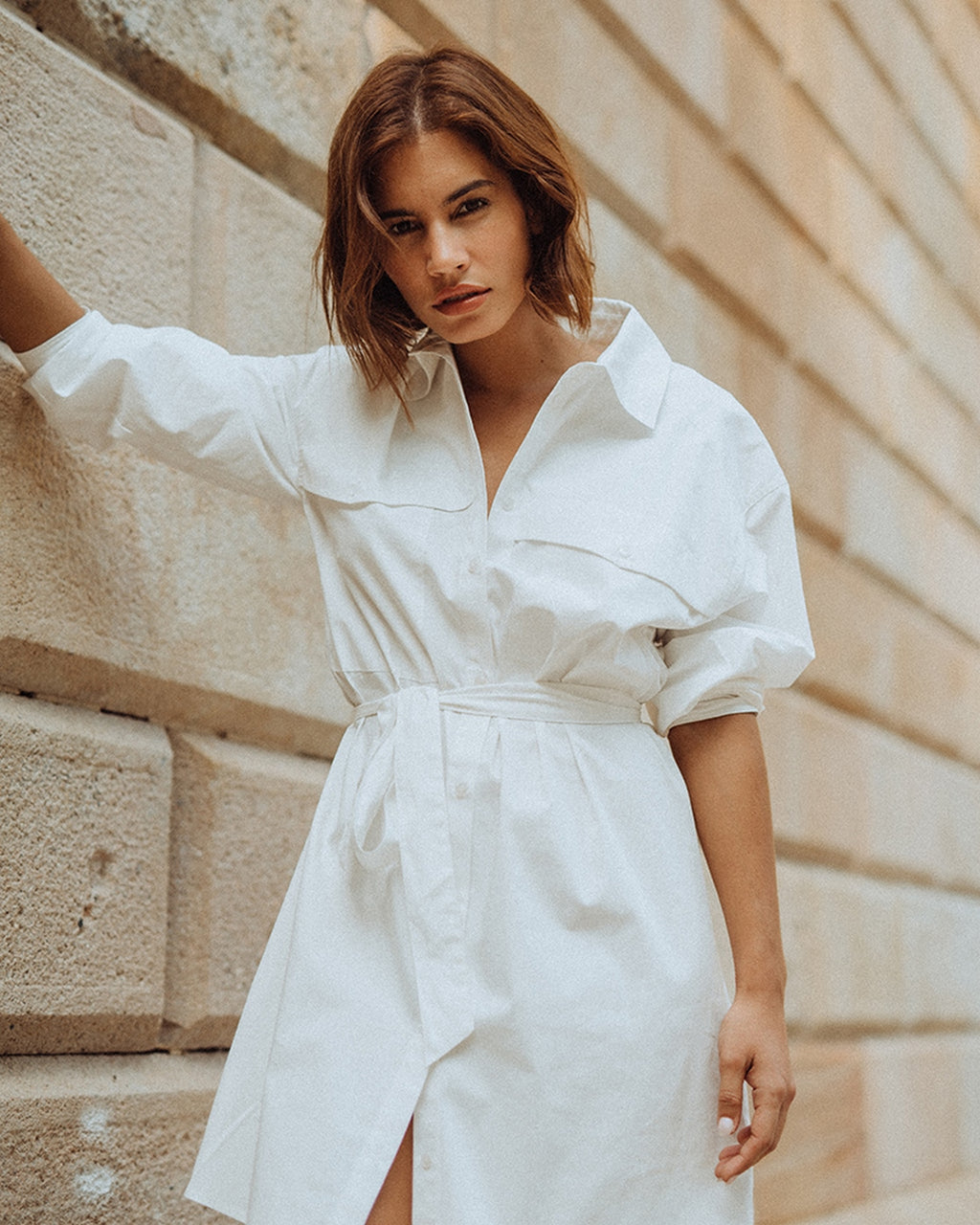 Vestido Corto Imaya - Crudo