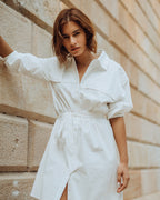 Vestido Corto Imaya - Crudo