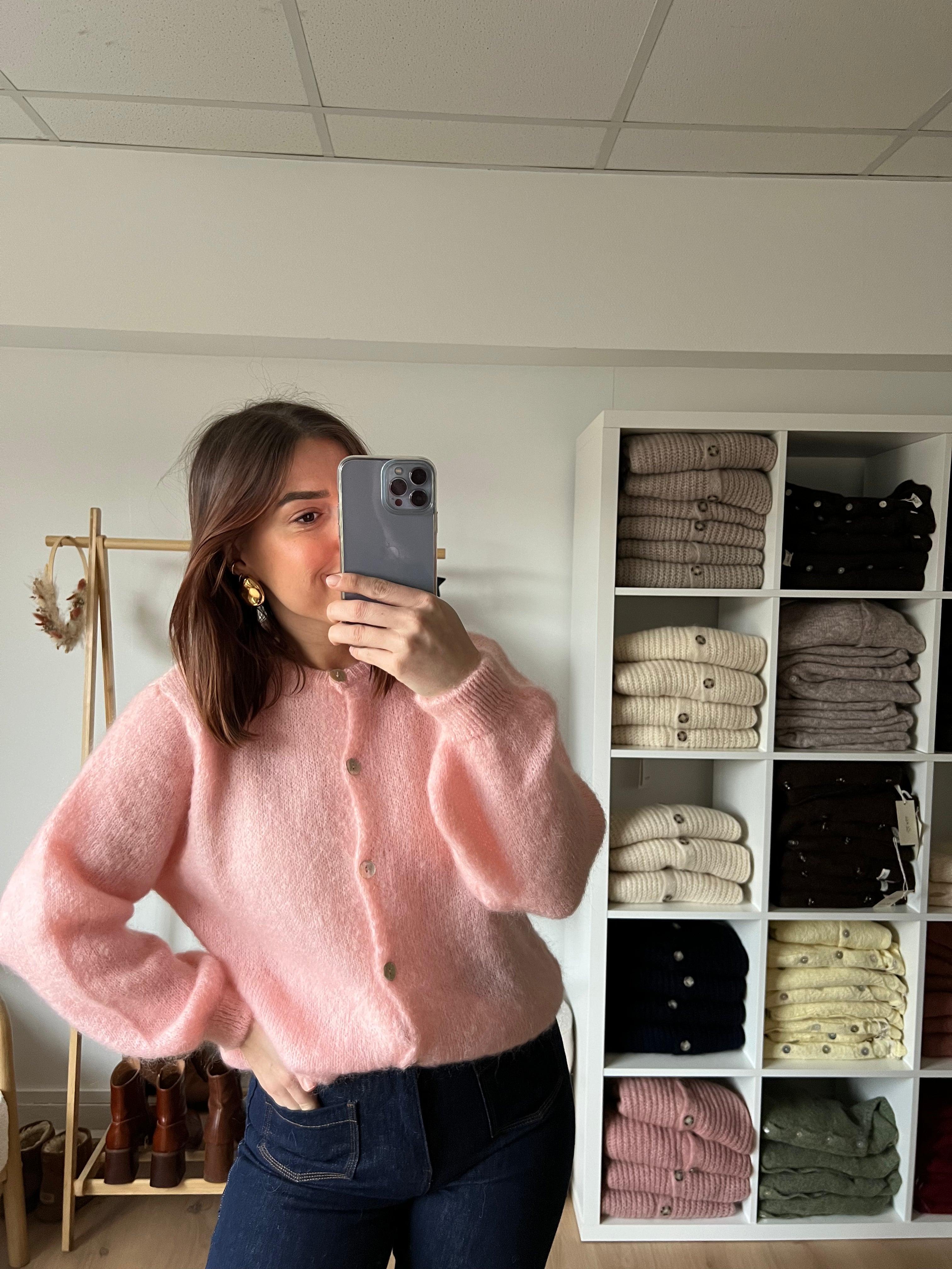 Punto de lana rosa Bianca