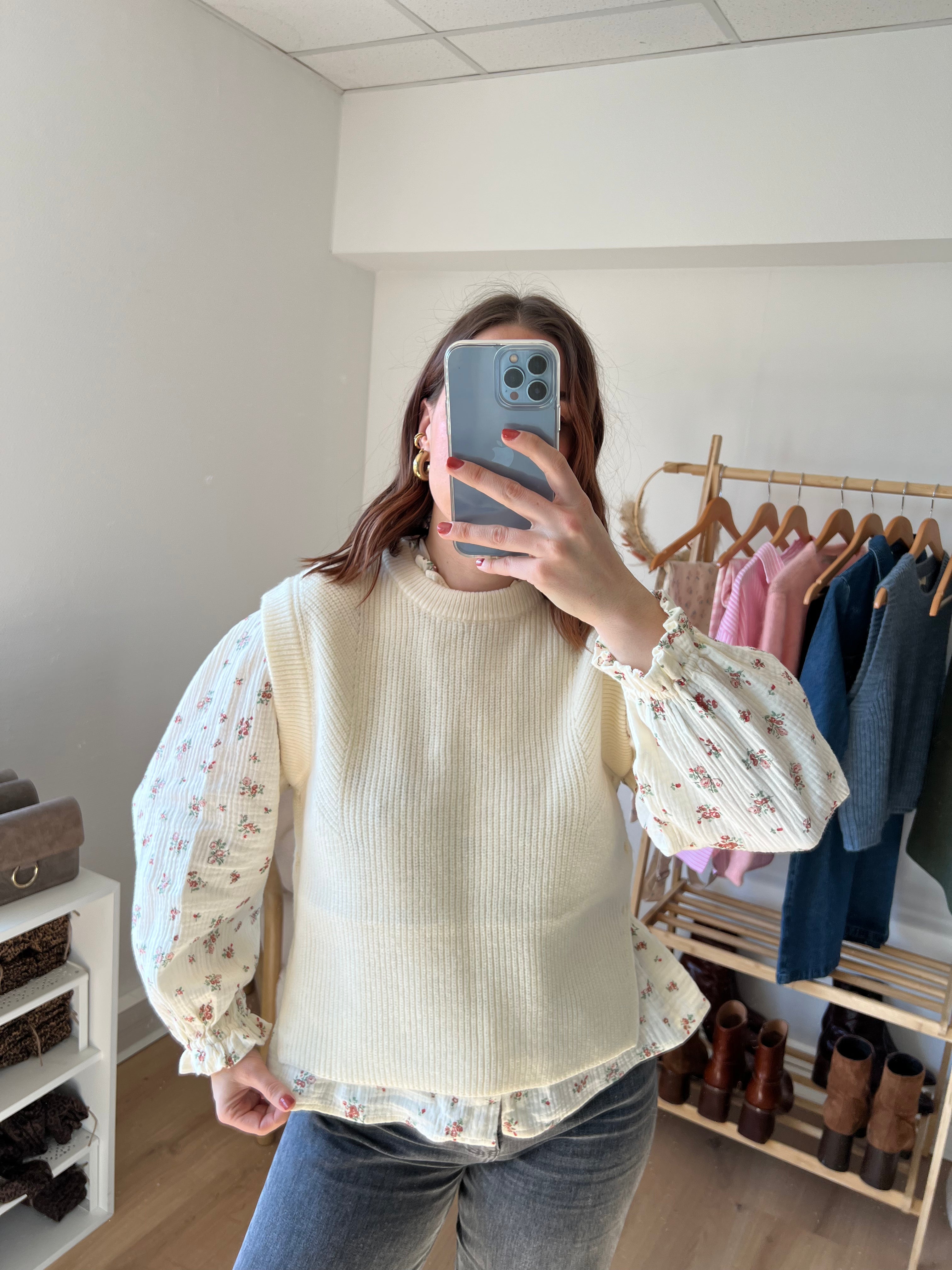 Isaure Sleeveless Sweater - Ecru