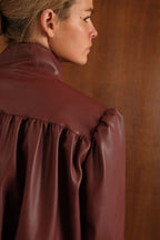 Iris Brick Faux-Leather Jacket