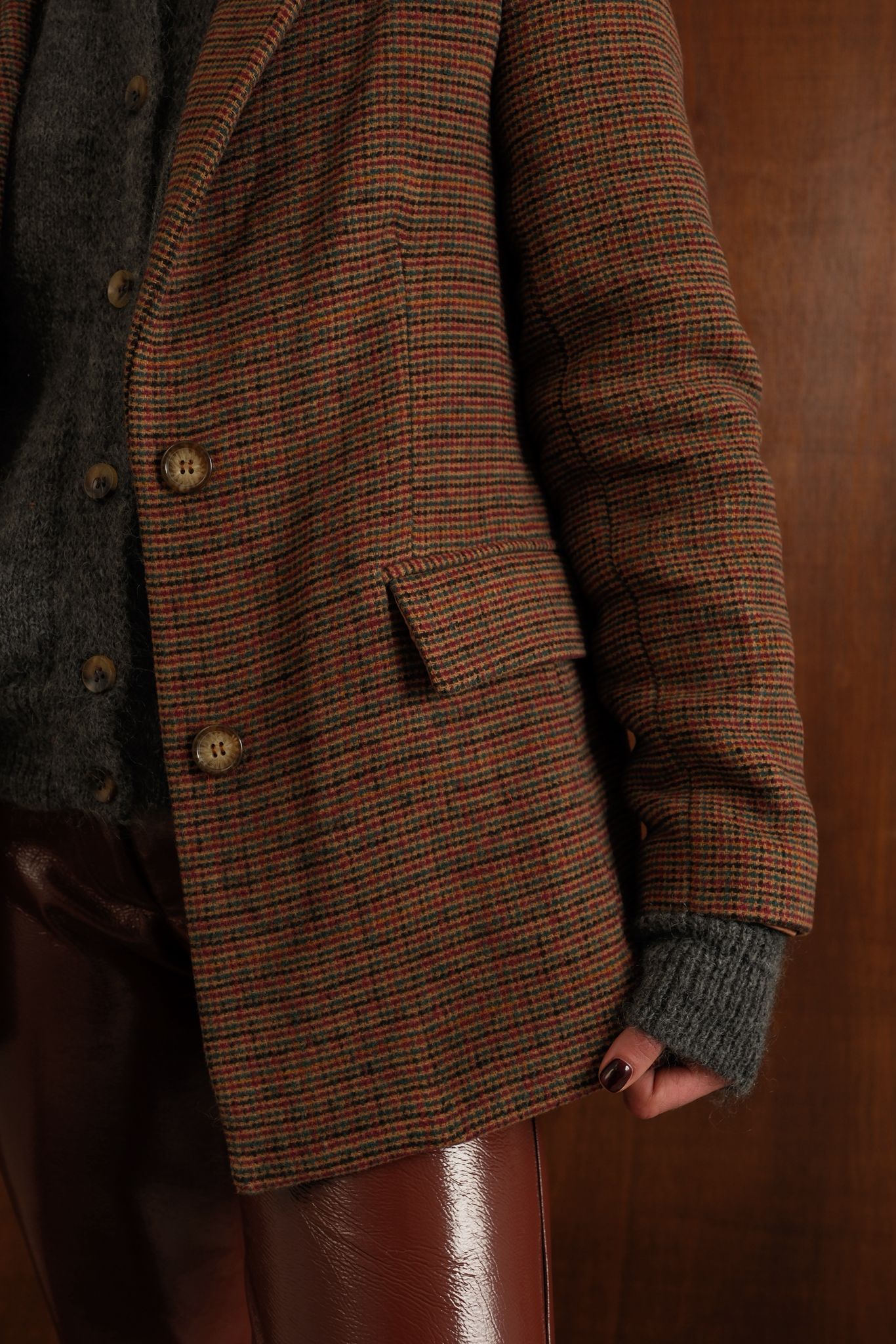 Gaspard Brown Check Blazer