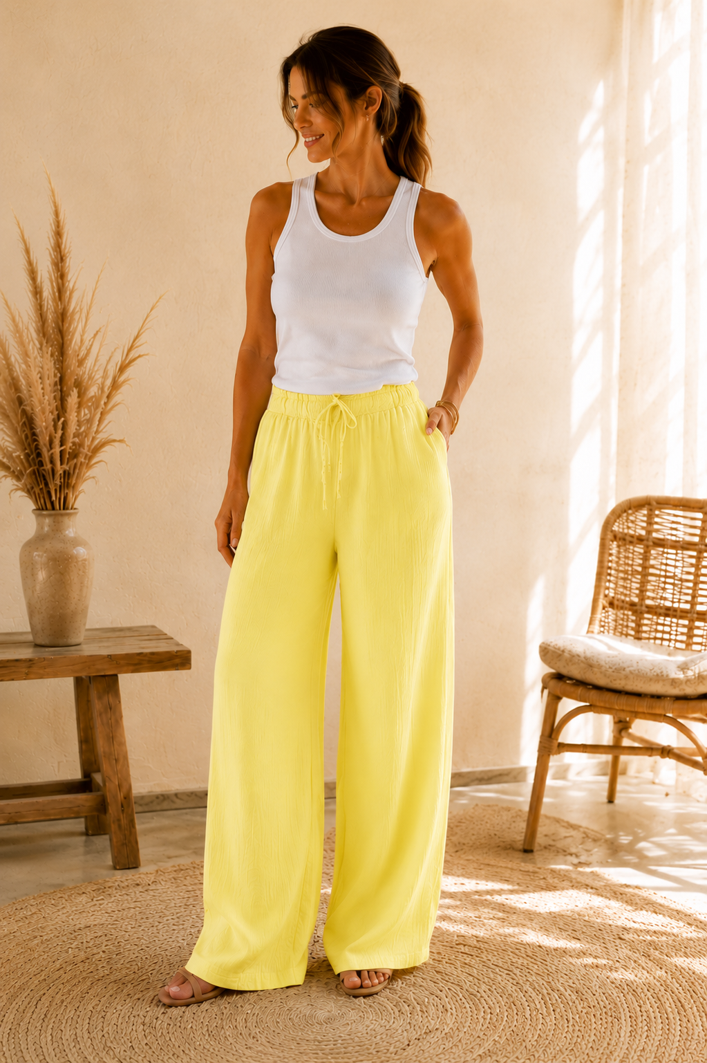 Pantalones Eden - Amarillo