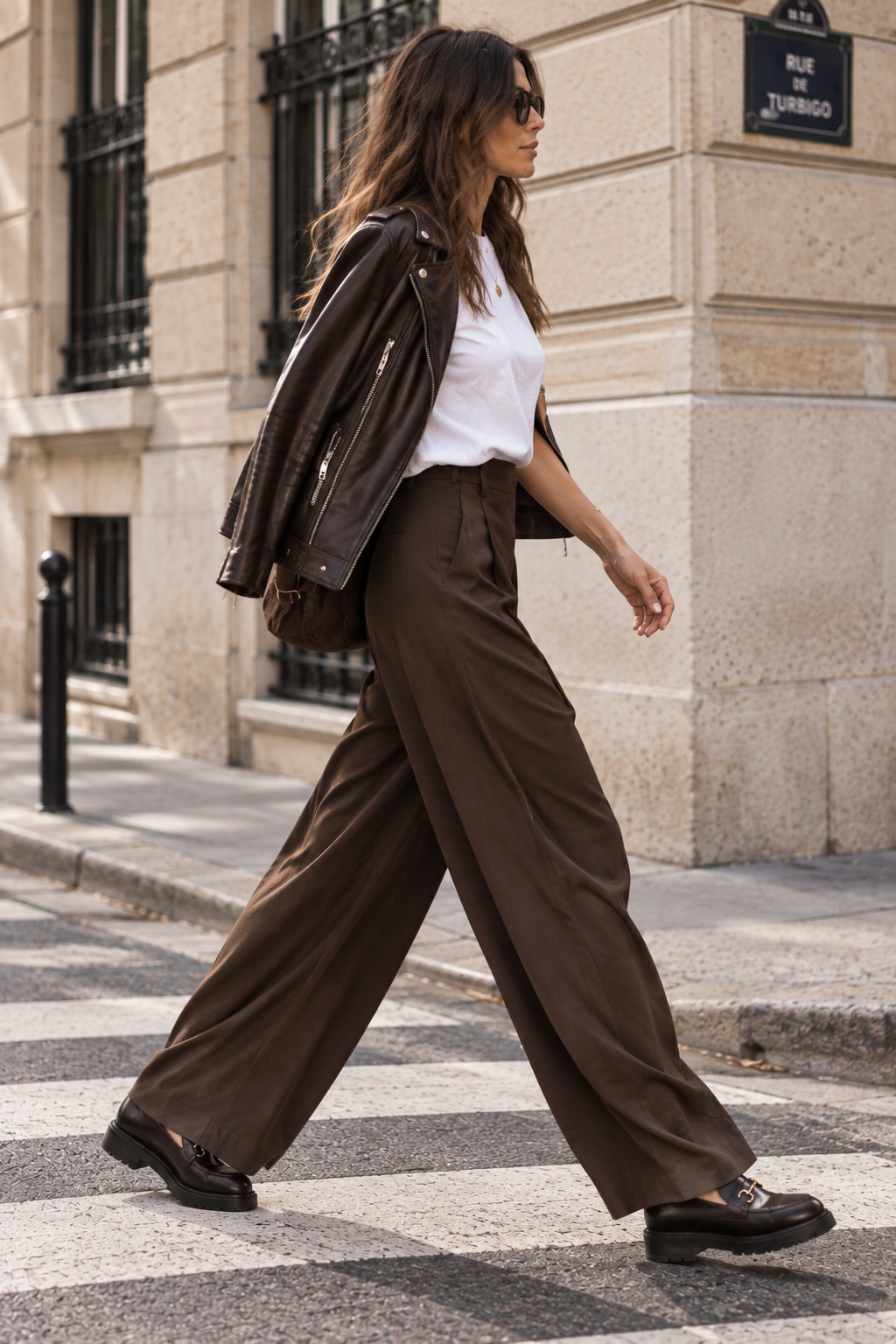 Pantaloni Aya cioccolato