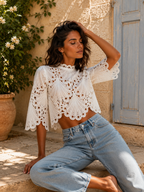Butterfly Blouse - White