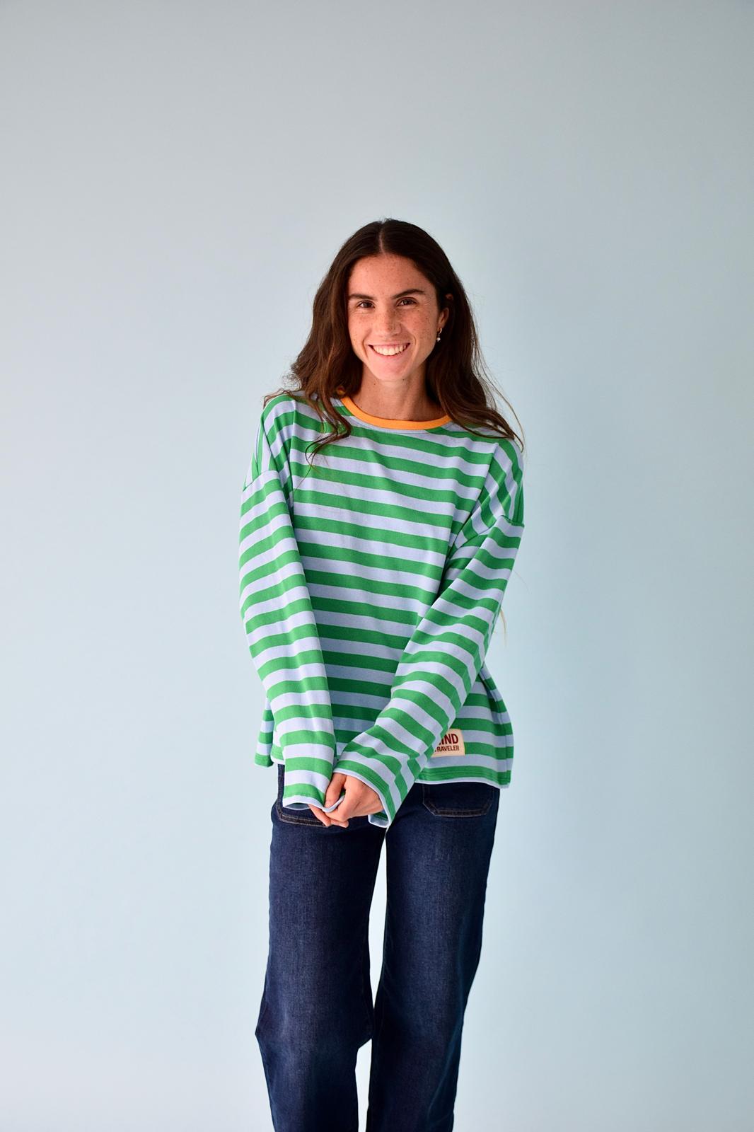 Camiseta Núria Verde Y Azul