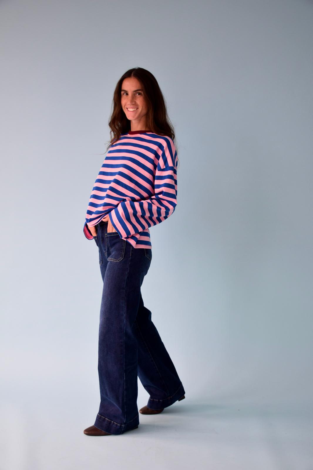 Núria Blue And Pink T-Shirt