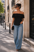 Top Iris - Noir