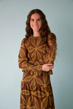 Chía Green And Brown Clover Blouse