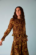 Chía Green And Brown Clover Blouse