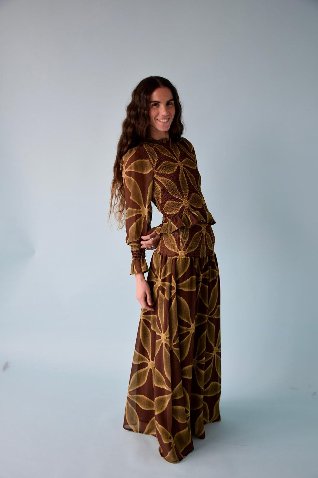Chía Green And Brown Clover Blouse