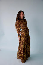 Chía Green And Brown Clover Blouse