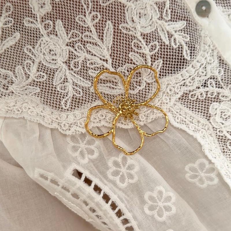 Broche "Meline" acero-Broche-instants-pleasures-Instants Plaisirs | Joyas
