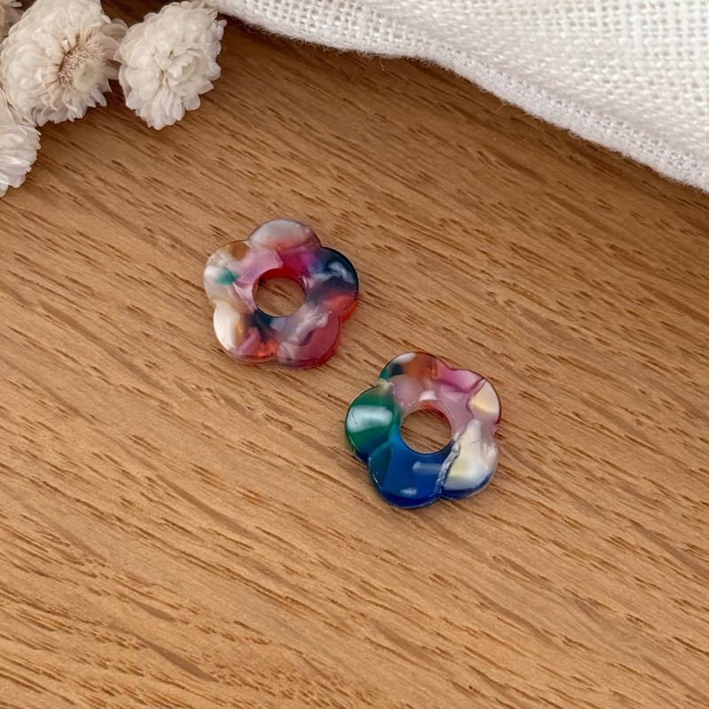 Fleurs "Mini Flora" acétate-Boucles d'oreilles-instants-plaisirs-Multicolore-Instants Plaisirs | Bijoux