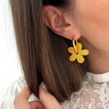 Créoles "Maria" jaune acier-Boucles d'oreilles-instants-plaisirs-Instants Plaisirs | Bijoux