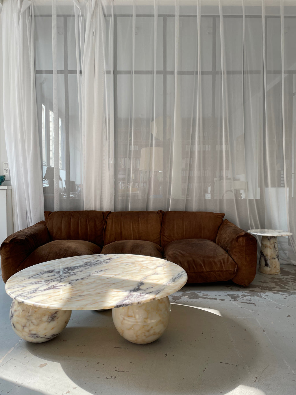 Table Basse En Marbre Calacata Viola