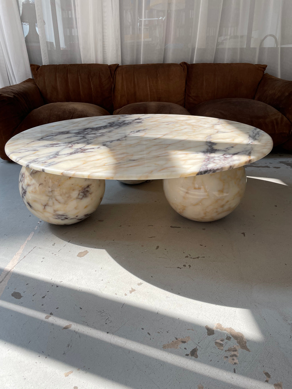 Table Basse En Marbre Calacata Viola