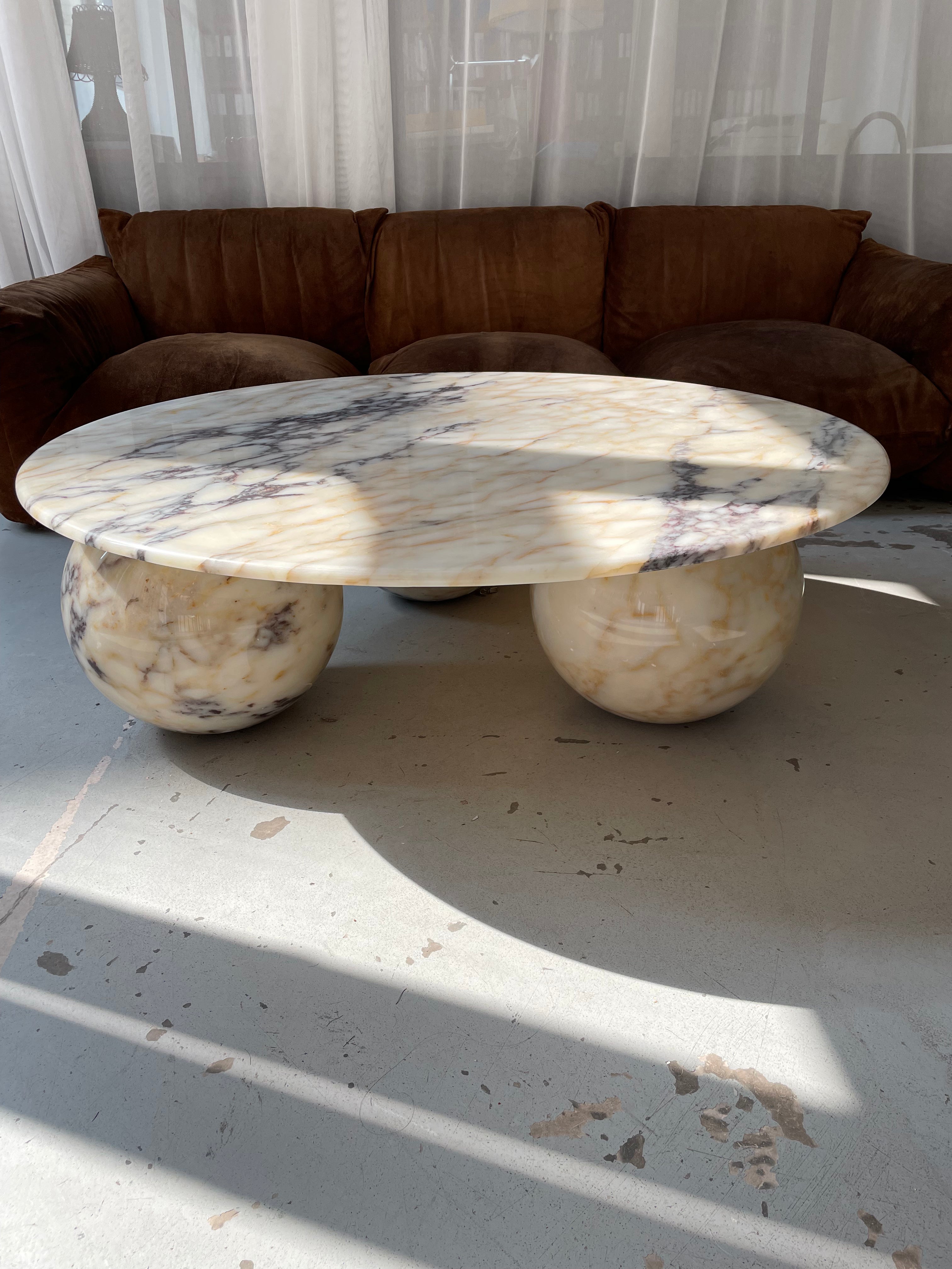 Table Basse En Marbre Calacata Viola