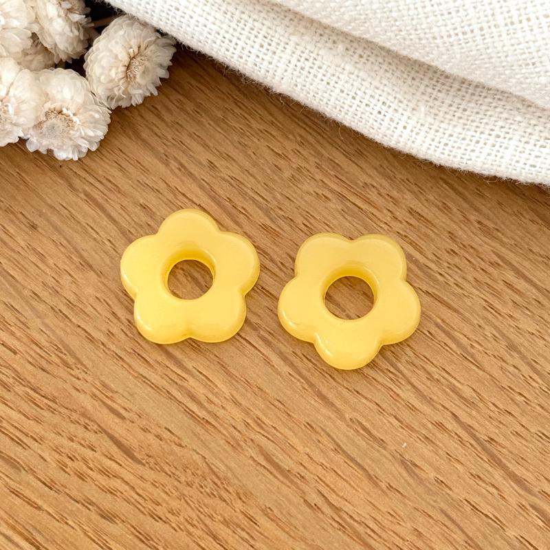 “Flora” acetate flowers-Earrings-instants-plaisirs-Yellow-Instants Plaisirs | Jewelry