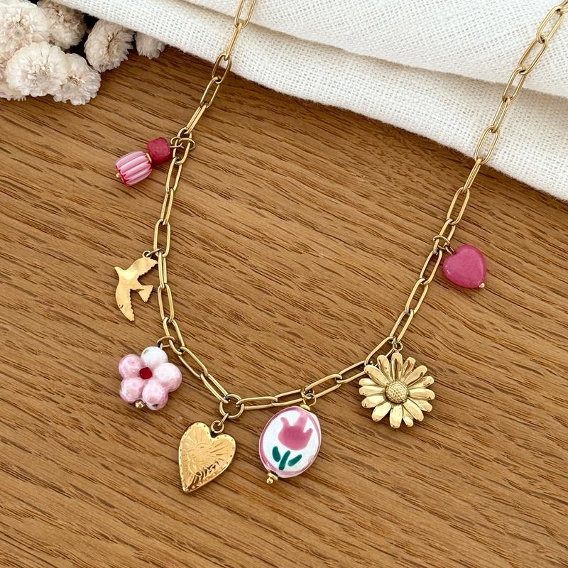 Collier "Valentina" acier-Colliers-Instants Plaisirs • Bijoux-Instants Plaisirs | Bijoux
