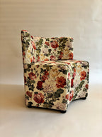 Sillón gráfico floral vintage