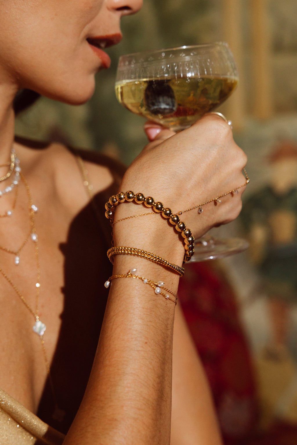 Collier-Bracelet - Double Queen - Or