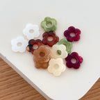 Fleurs "Mini Flora" acétate-Boucles d'oreilles-instants-plaisirs-Blanc-Instants Plaisirs | Bijoux