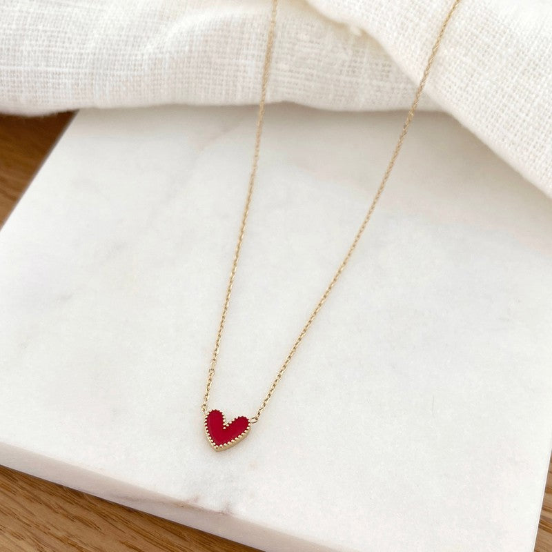 Steel red “Louka” necklace-Necklaces-Instants Plaisirs • Jewelry-Instants Plaisirs | Jewelry