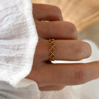 Steel “Clover” ring-Rings-instants-pleasure-Adjustable-Instants Plaisirs | Jewelry