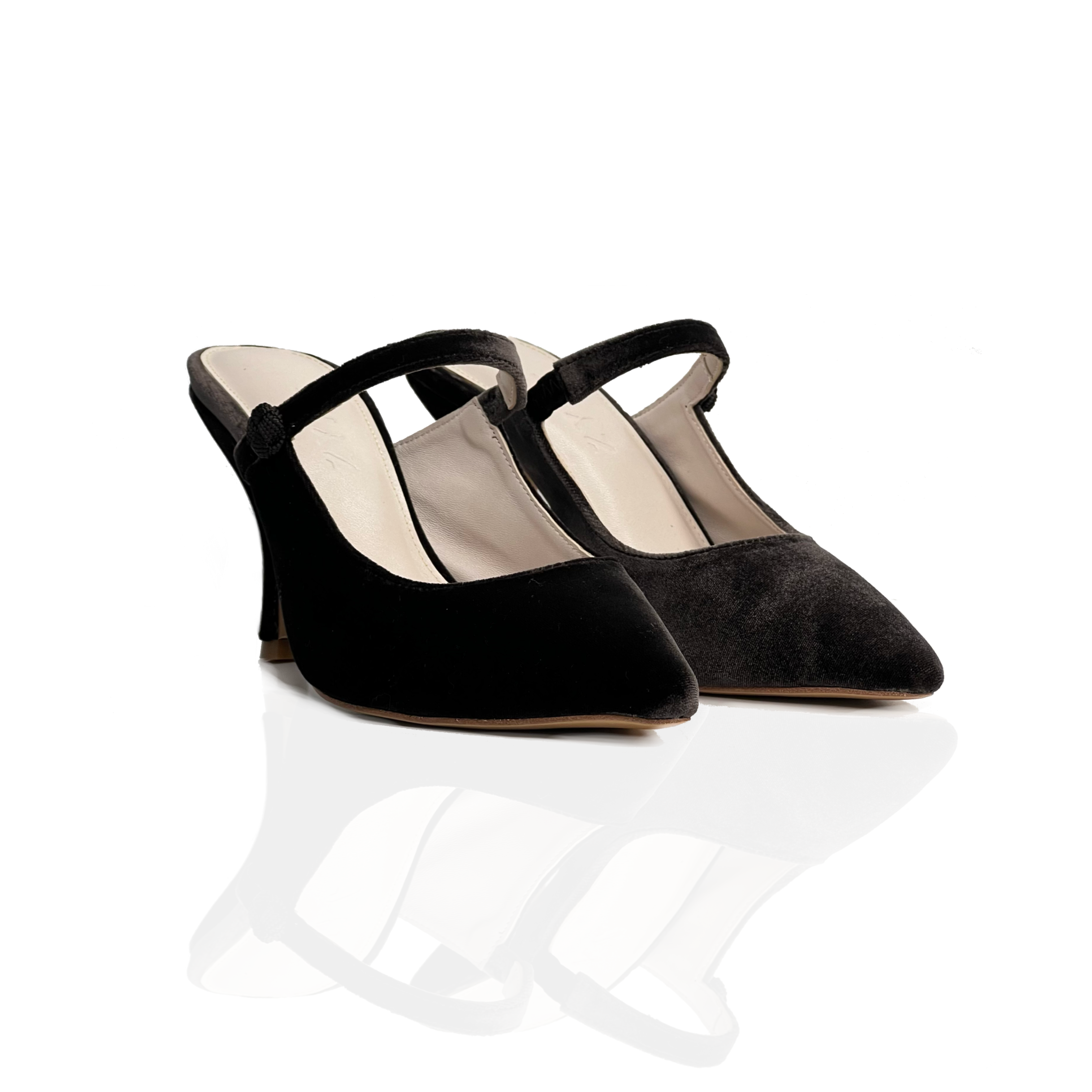 Mules Mary Jane Velvet 75