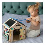 Busy Board Wooden Educational Playhouse – Mini
