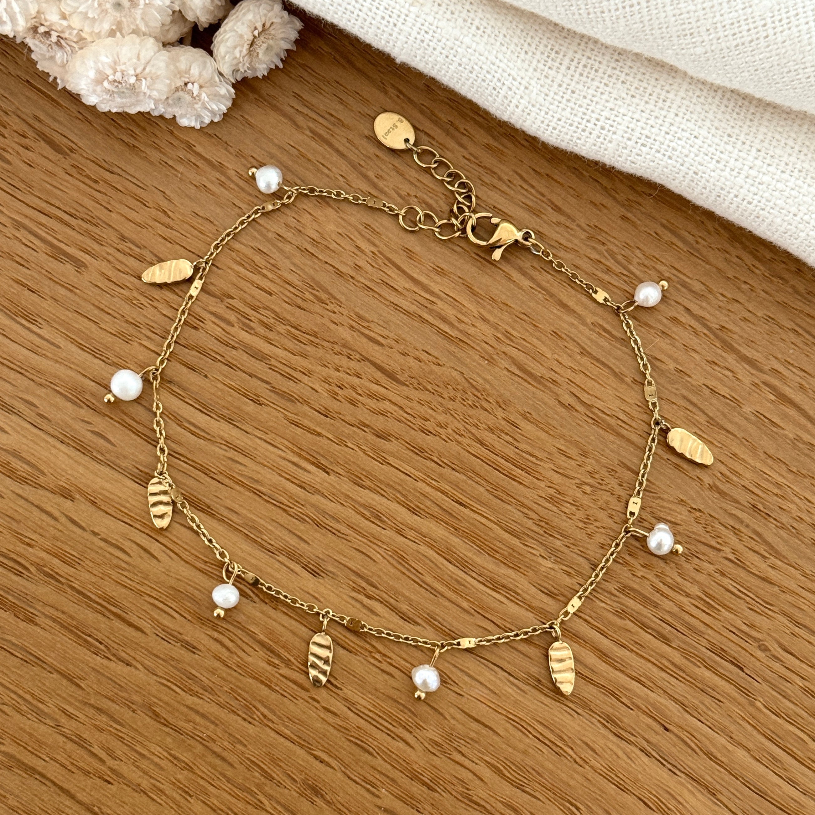 “Isalys” steel ankle chain