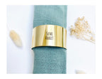 Anillo de servilleta de latón personalizado