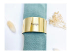 Anillo de servilleta de latón personalizado