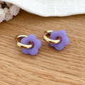 "Flora" hoop earrings lavender steel-Earrings-instants-plaisirs-Instants Plaisirs | Jewelry