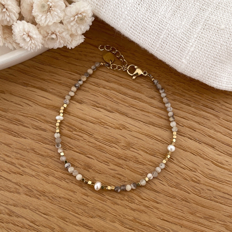 "Wallis" steel jasper bracelet-Bracelets-Instants Plaisirs • Jewelry-Instants Plaisirs | Jewelry