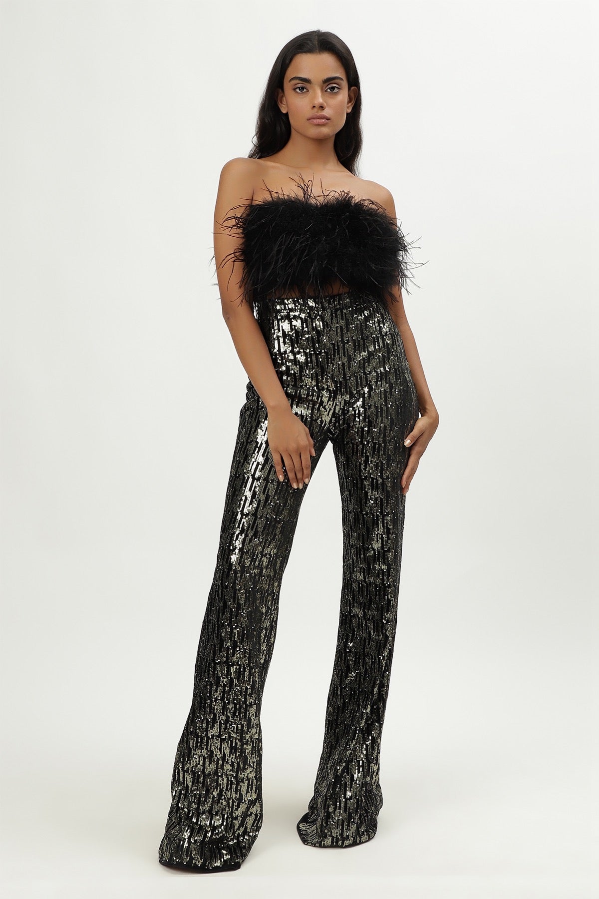 Nadia Trousers - Gold Sequins