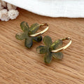 Créoles "Maria" kaki acier-Boucles d'oreilles-instants-plaisirs-Instants Plaisirs | Bijoux